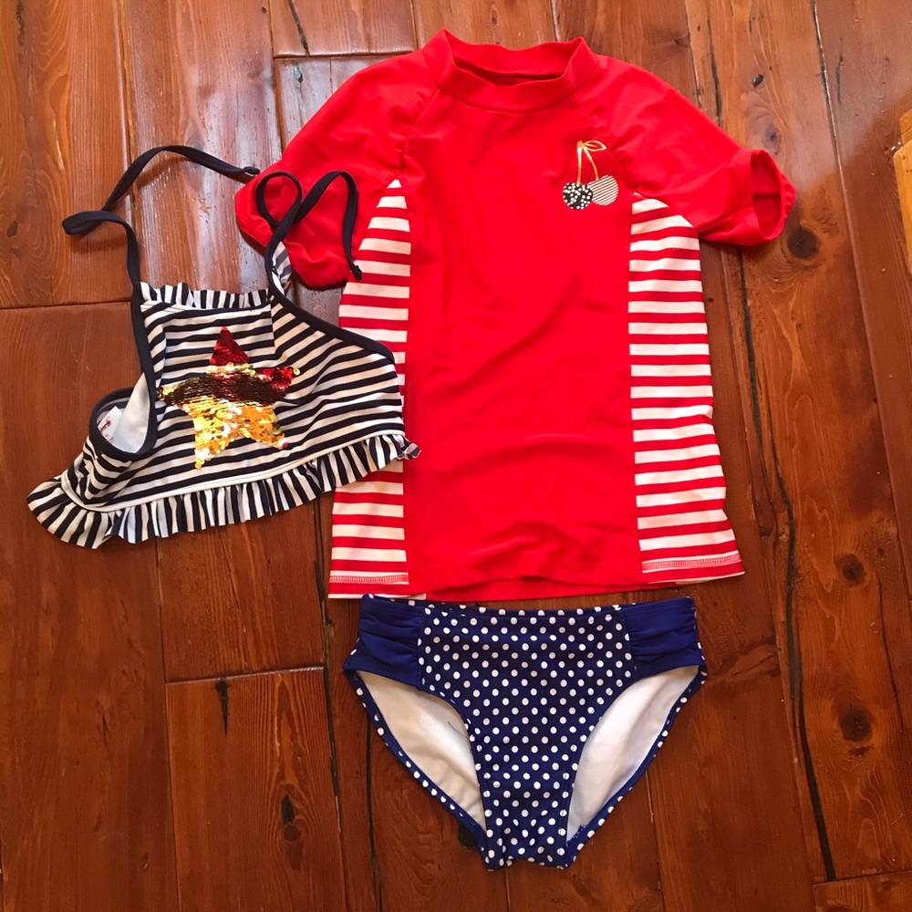 4th of July swimsuit and rash guard